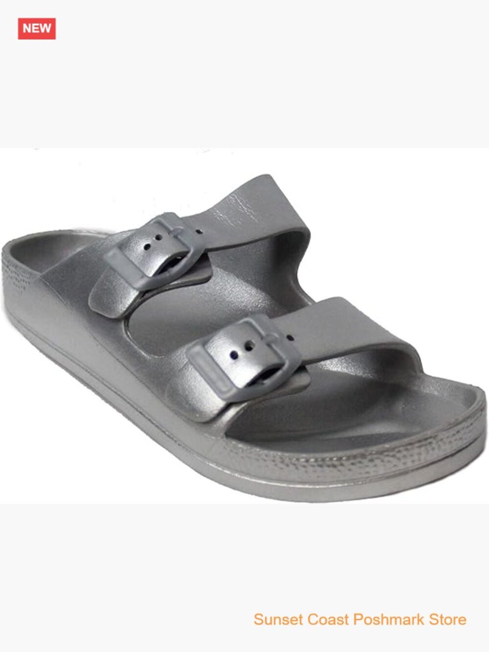 Lightweight EVA Slide Sandals with Double Buckle Adjustable Straps